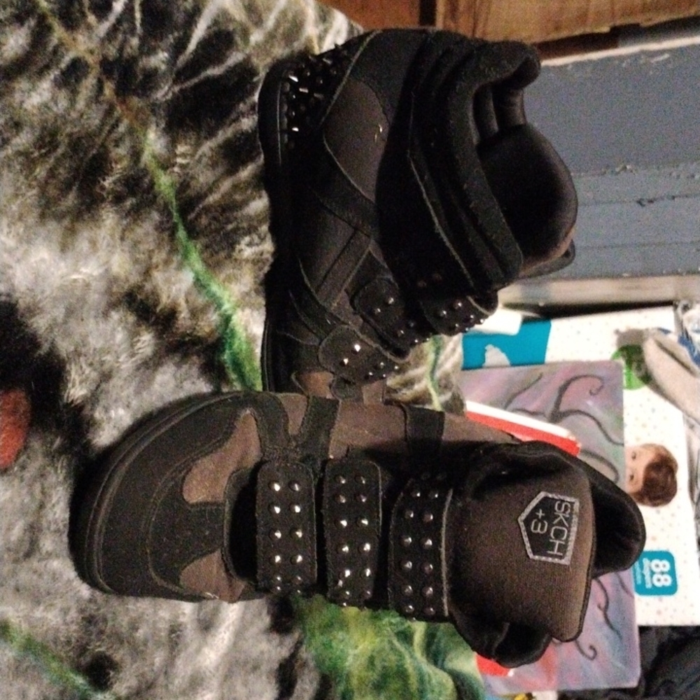 Black spiked heal shoes